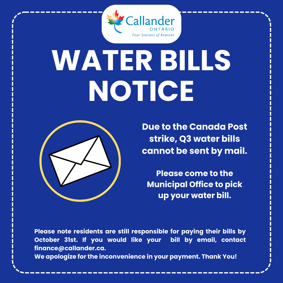 Water Bills Notice